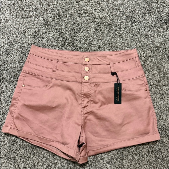 refuge Pants - 🏷️NWT Women's Dusty Rose Pink High-Waisted Shorts size 12